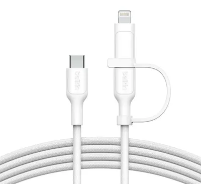 Obrázek produktu pro Belkin BoostCharge Pro, 1,5 m, USB C, USB C/Lightning, USB 2.0, 0,48 Gbit/s, Bílá