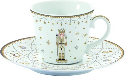 Produktbild von Tasse mit Untertasse ROYAL NUTCRACKER Nussknacker 200ml in Geschenkbox Easy Life