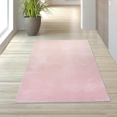 Produktbild von Teppich Shaggy  Flokati in rosa Größe - 80 x 150 cm