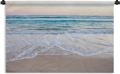 Produktbild von MuchoWow® Wandteppich Wandbehang Strand - Meer - Pastell 60x40 cm Tapisserie Dekoration Wandtuch - Wanddekorationen