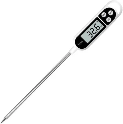 Produktbild von Digitale Küchen-Thermometer mit Edelstahlsonde - Nauwkeurige Küchenthermometer für Braten, Grillen und Kochen. Temperaturmessbereich -50 °C bis 300 °C.