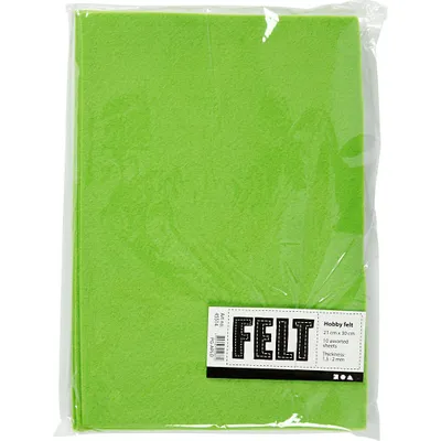 Image de Feutre Hobby vert clair A4, 10 feuilles