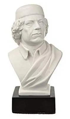 Gaddafi Marmorbüste Standbild Skulptur 12 cm