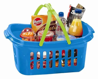 Image de alpfa 801-828 Panier à provisions 'LUXUS' en plastique, 48 x 28 x 23 cm (couleur au hasard, 1 pièce)