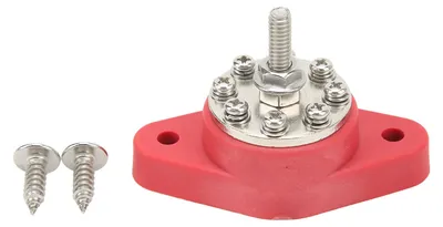 Obrázok produktu pre Rozvodný blok s 8 svorkami, 1/4 palca, M6, 12 V – 48 V, univerzálna námorná zbernica pre autá, lode, karavany a nákladné vozidlá