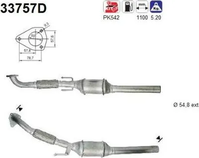 Obrázek produktu pro Katalizátor Vw 1.9Tdi Bora Golf Iv A3 Leon