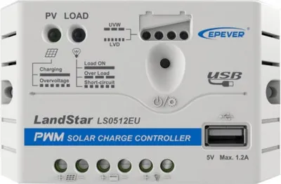Zdjęcie produktu dla Regulator ładowania Epever PWM 12V 5A USB