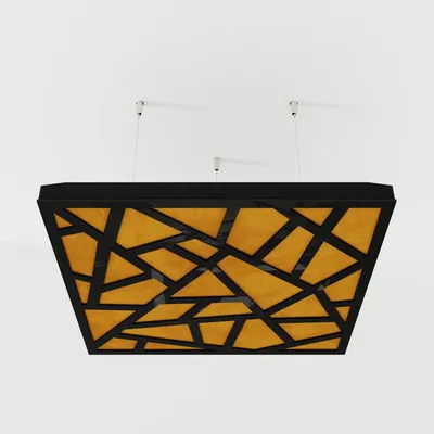 Imagen del producto de Pack de 4 paneles acústicos para techo SKYROSS, 50x50x5, plástico /amarillo