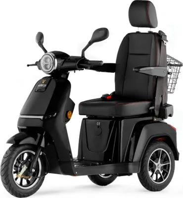 Immagine prodotto di Veleco Turris - con sedile del capitano regolabile, scooter di mobilità molto intuitivo, batteria agli ioni di litio per disabili (nero)