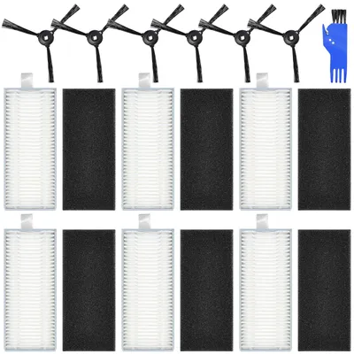 6 HEPA-Filter + 6 Seitenbürsten für Lefant M200 M201