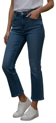 Produktbild von Pepe Jeans Regent Kick Flare Crop Denim Hose mit hoher Taille für Frauen W28