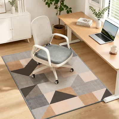 Productafbeelding van Geometrische Vloermat voor Kantoorstoelen, 90 x 120 cm