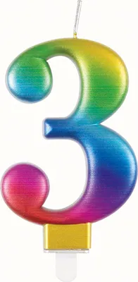 Produktbild von Kerzenzahl Regenbogen #3