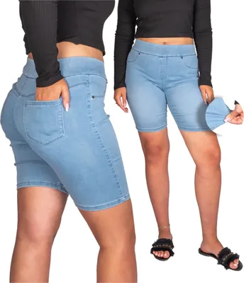 Obrázek produktu pro FIRI Short dámské šortky s elastickým pasem, pohodlný střih, modré, 44 XXL