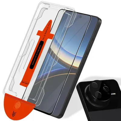 Produktbild von 1-Pack Xiaomi Poco F7 Pro Displayschutzfolie & 1-Pack Kameraschutz - Gehärtetes Glas | [Automatische Installation] - Blasenfrei