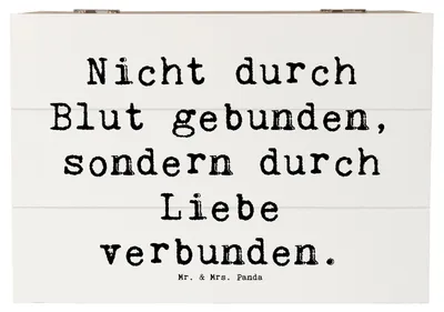 Produktbild von Mr. & Mrs. Panda Truhe Spruch Adoptivbruder Liebe 22 x 15 cm - Weiß - Geschenk, Holz Aufbewahrungsbox, Geschenkbox, herzerwärmende Sprüche, fotobox, Bindung, Zusammenhalt