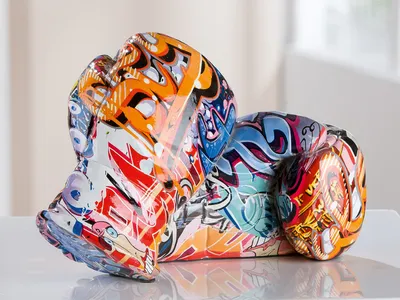 Obrázok produktu pre Casablanca dekoratívny predmet, boxerská rukavica, "Street Art", graffiti, syntetická živica, viacfarebná, , d. 11 cm, š. 22 cm, v. 15 cm 37621