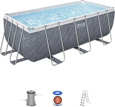 Image de Piscine Steel Pro Max Marble 412 x 201 x 122 cm avec accessoires