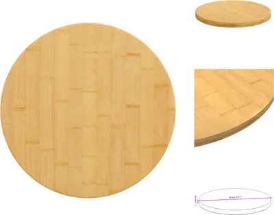 Produktbild von vidaXL Tischplatte Ø30x2,5 cm Bambus - Tischplatten