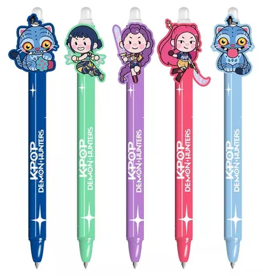 Produktbild von K-pop Demon Hunters Chibi 30-teiliges löschbarer Stift Set