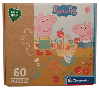 Obrázok produktu pre Clementoni 87388 Puzzle Play for Future – Peppa Pig – 60 dielikov, puzzle pre deti, sada puzzle