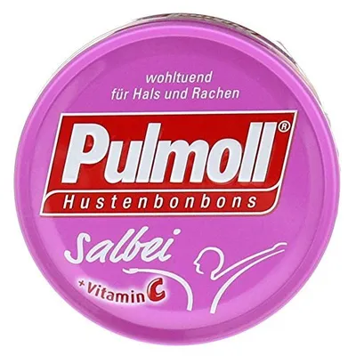 Zdjęcie produktu dla Pastylki na kaszel Pulmoll szałwia i witamina C 1 puszka Zawartość 75g