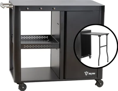 Obrázek produktu pro Grilovací vozík BBQ-Toro 95 x 50 x 80 cm, černý Grilovací stůl s velkou pracovní plochou, servírovací stolek na grilování