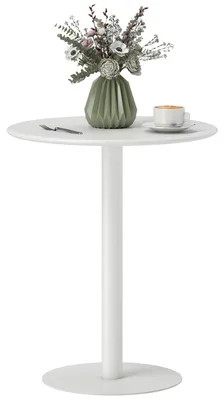 Produktbild von HOMCOM Esstisch Runder Küchentisch für 2 Personen, Wohnzimmer, Garten Weiß
