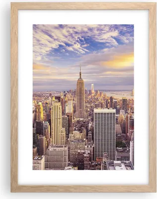Produktbild von Gerahmtes Poster - Rahmen in heller Eiche - New York Stadt - 30x40 cm - Wand Bild - Wanddeko - Wandbilder - Kunstposter - Wandposter - Bilderrahmen - Bilder - Kunstdruck - Wandbild - P2NPA30x40-3638