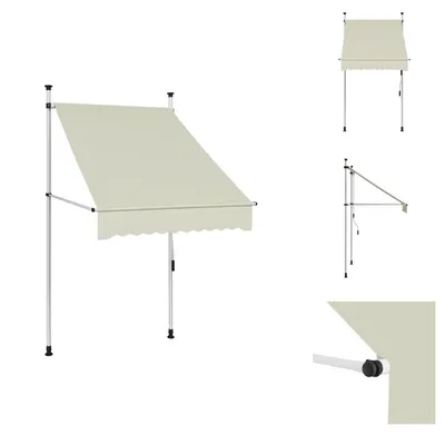 Immagine prodotto di vidaXL Tenda da sole retrattile a comando manuale 100 cm crema - Tende da sole