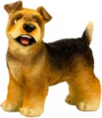 Ein niedlicher, kleiner Airedale Terrier. Detailliert gestaltet, mit realistischen Felltexturen.