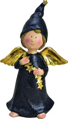Produktbild von Engel Deko Schutzengel Weihnachtsengel Skulptur Figur Objekt Elfe Fee Stern Herz