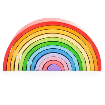 Image de Bigjigs Baby Arc-en-ciel pliant en bois grand