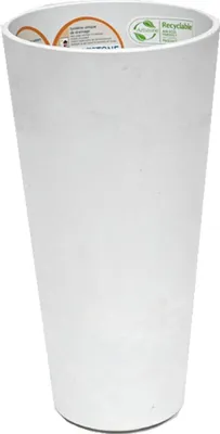 Produktbild von Pflanztopf CLAIRE Übertopf Vase Pflanzgefäß Pflanzkübel Drainagesystem H 26 cm Weiß