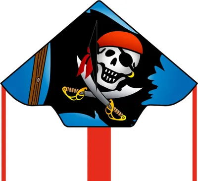 Zdjęcie produktu dla Latawiec dziecięcy Ecoline Simple Flyer Jolly Roger 120 cm