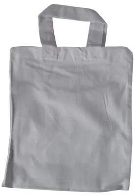 Produktbild von 100 Baumwolltasche Mini weiß 22x26 kurzer Henkel