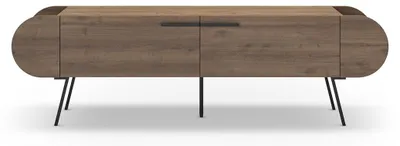 Image de CALICOSY - Meuble TV 2 portes avec pieds en métal L194,5 cm - SALUSO
