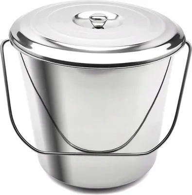Immagine prodotto di Secchio Secchio da cucina in acciaio inox Secchio per mangimi Secchio per acqua Secchio industriale Secchio per latte con coperchio 12 litri