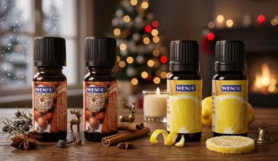 Produktbild von GKA Duftöl Set 4 x 10 ml, 2 x Weihnachtsduft und 2 x Zitronenduft, Duftöle Weihnachten und Zitrone