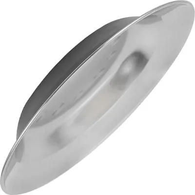Zdjęcie produktu dla Talerz obiadowy ze stali nierdzewnej, zagęszczony metal, wielofunkcyjny okrągły talerz obiadowy do domu, restauracji, na zewnątrz, na kemping, mały, 16 cm / 6,3 cala
