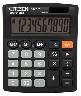Produktbild von Citizen Taschenrechner Sdc-810Nr Office 10-Stellig, 127X105Mm, Schwarz