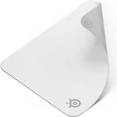 Zdjęcie produktu dla Podkładka pod mysz gamingowa SteelSeries QcK M, biała, 320 x 270 x 2 mm, tkanina micro-woven