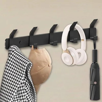 Produktbild von Famanu Wandgarderobe mit 5 Haken - Schwarz