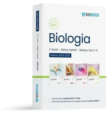Zdjęcie produktu dla Ebook Biologia Zbiór zadań matura 2024-2025 T.1-4 - praca zbiorowa