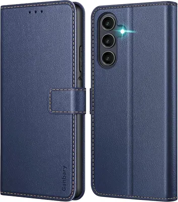 Produktbild von Samsung Galaxy A25 5G Handyhülle Leder Klapphülle Blau Magnetverschluss