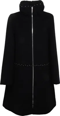 Produktbild von F8726 cappotto donna EMPORIO ARMANI Wolle schwarz Jacke Mantel Frau