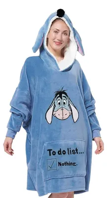 Produktbild von United Labels Disney I-Aah Esel Oversize Hoodie Decke mit Ärmeln und Kapuze für