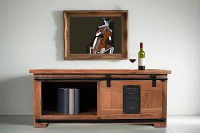 Produktbild von Couchtisch Akazienholz massiv nussbaum Sofatisch 110 x 45 x 70 cm LIBRO
