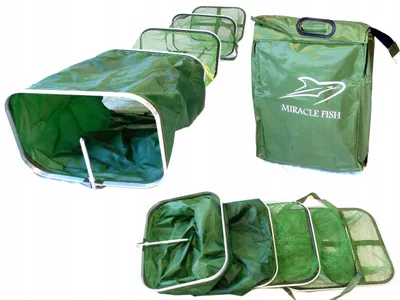 Obrázok produktu pre Sievo na ryby z gumy, dĺžka 150 cm, vyrobené z hliníka, s podpornou tyčou