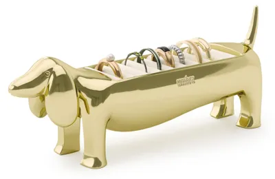 Produktbild von Umbra Dachsie Ringhalter Schmuckaufbewahrung, bis 10 Ringe, Messing